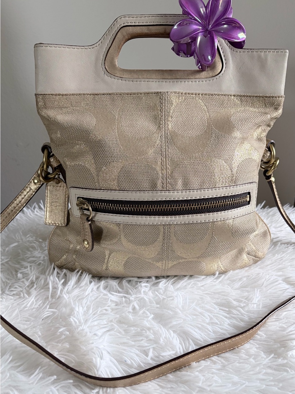 Coach Signature Fold-Over Crossbody Bag